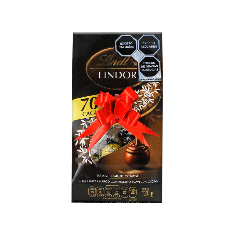 LINDOR 70% COCOA 12/120 G