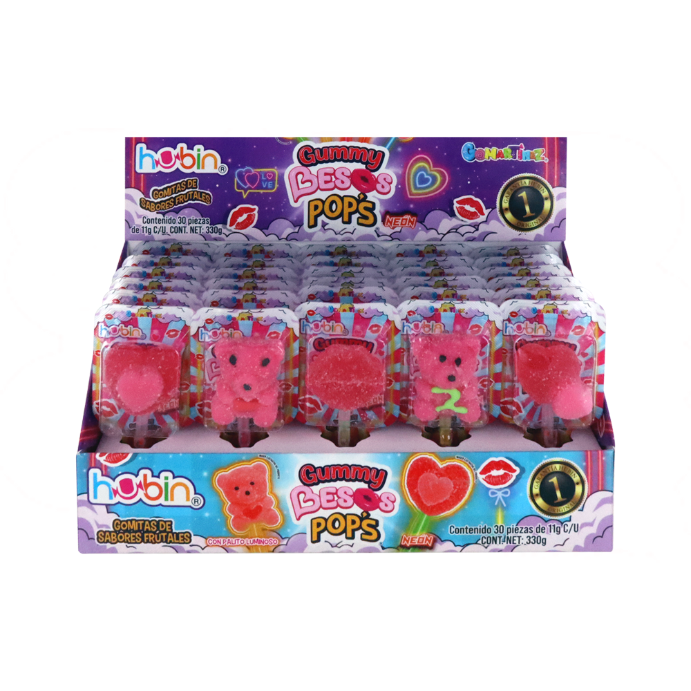 GUMMY FRUTITAS, BESOS POPS 16/30PZA