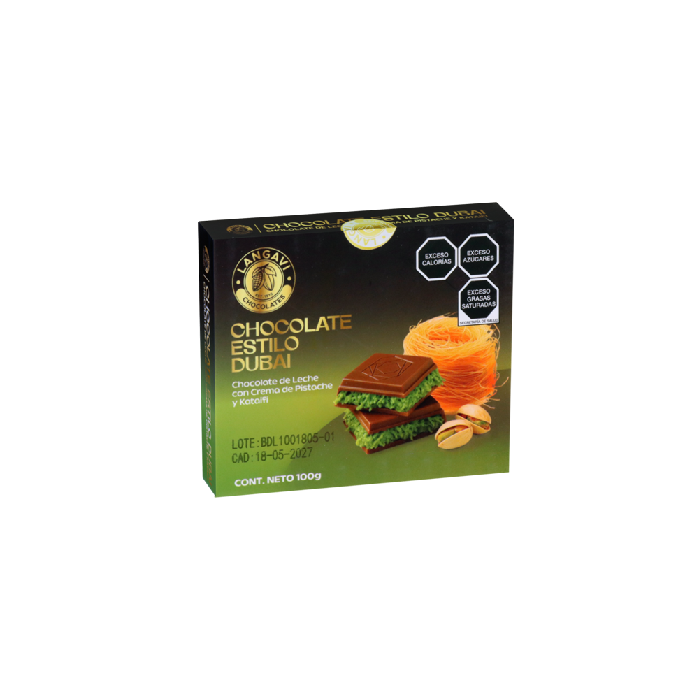 B DE CHOCOLATE  ESTILO DUBAI 12/100GRS