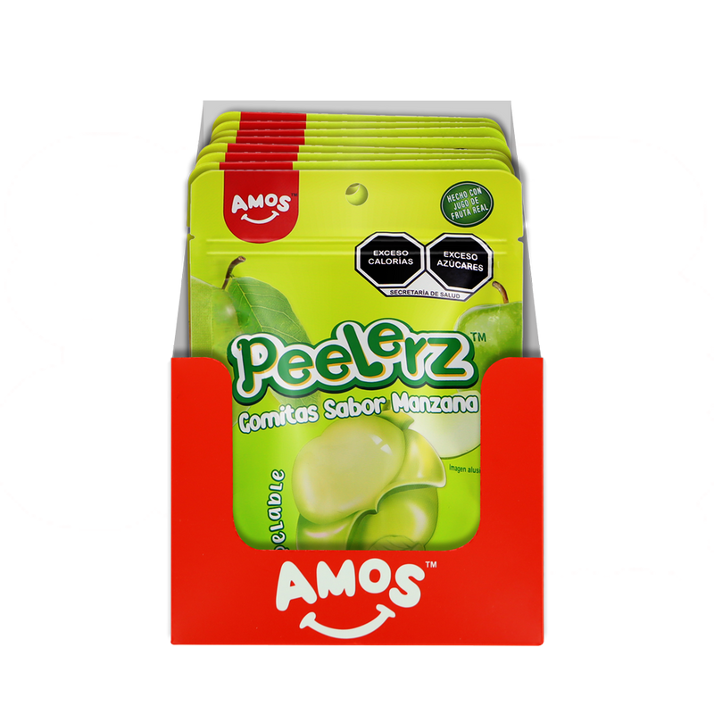 PEELERZ GOMITAS MANZANA  6/8 PZA