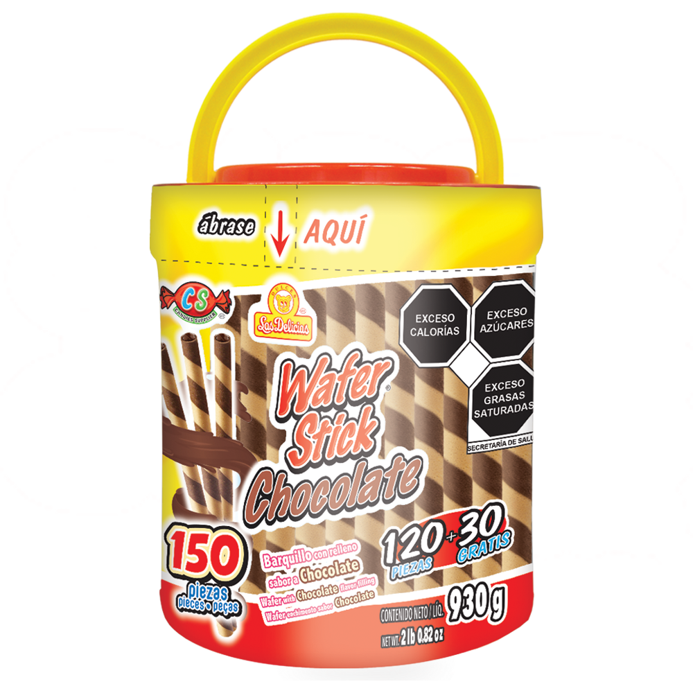 WAFER STICK CHOC 6/180
