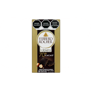 FERRERO TABLETS 70%CACAO 16/90GRS