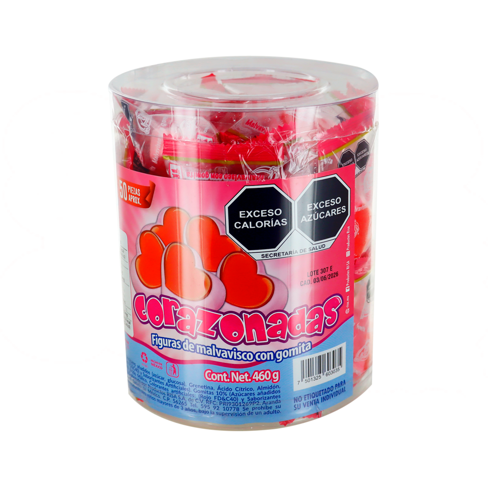 RISA EST. CORAZONADAS 460GRS 12/50
