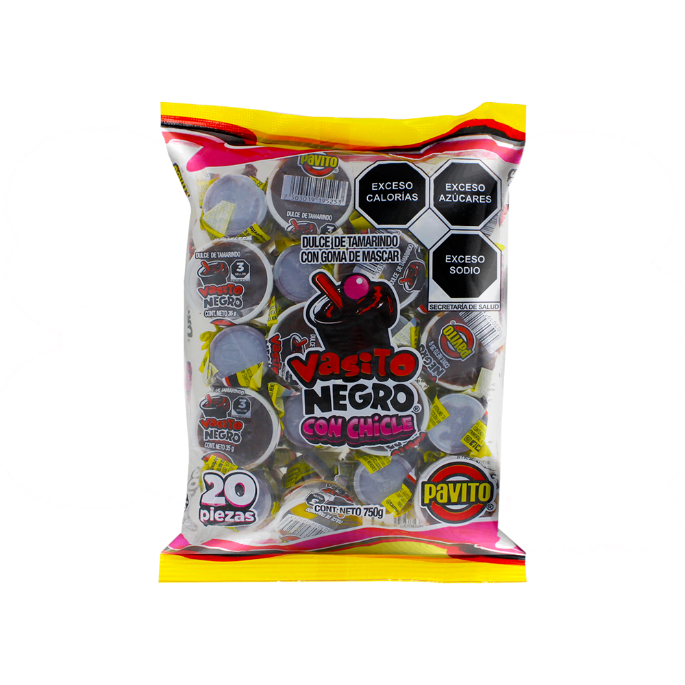 VASO NEGRO C/CHICLE 30/20
