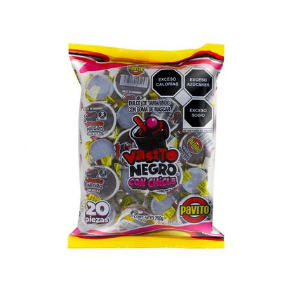 VASO NEGRO C/CHICLE 30/20