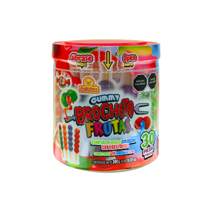 GUMMY BROCHETA FRUTAS 12/30PZA