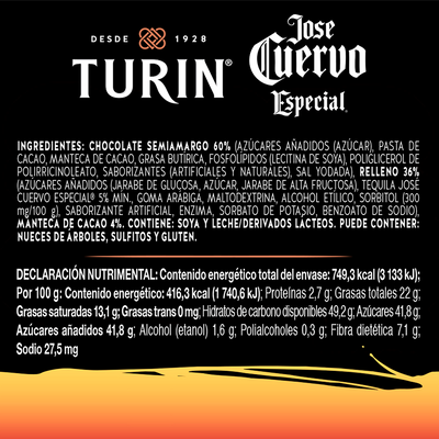 TUBO JOSE CUERVO 6/180 G