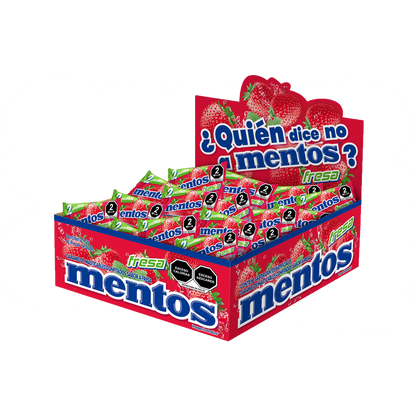 MENTOS BIPIEZA FRESA 10/40