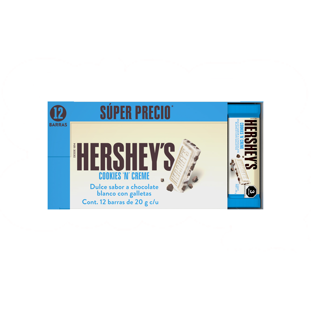 HERSHEY COOKIES 20GRS 12/12  240GRS
