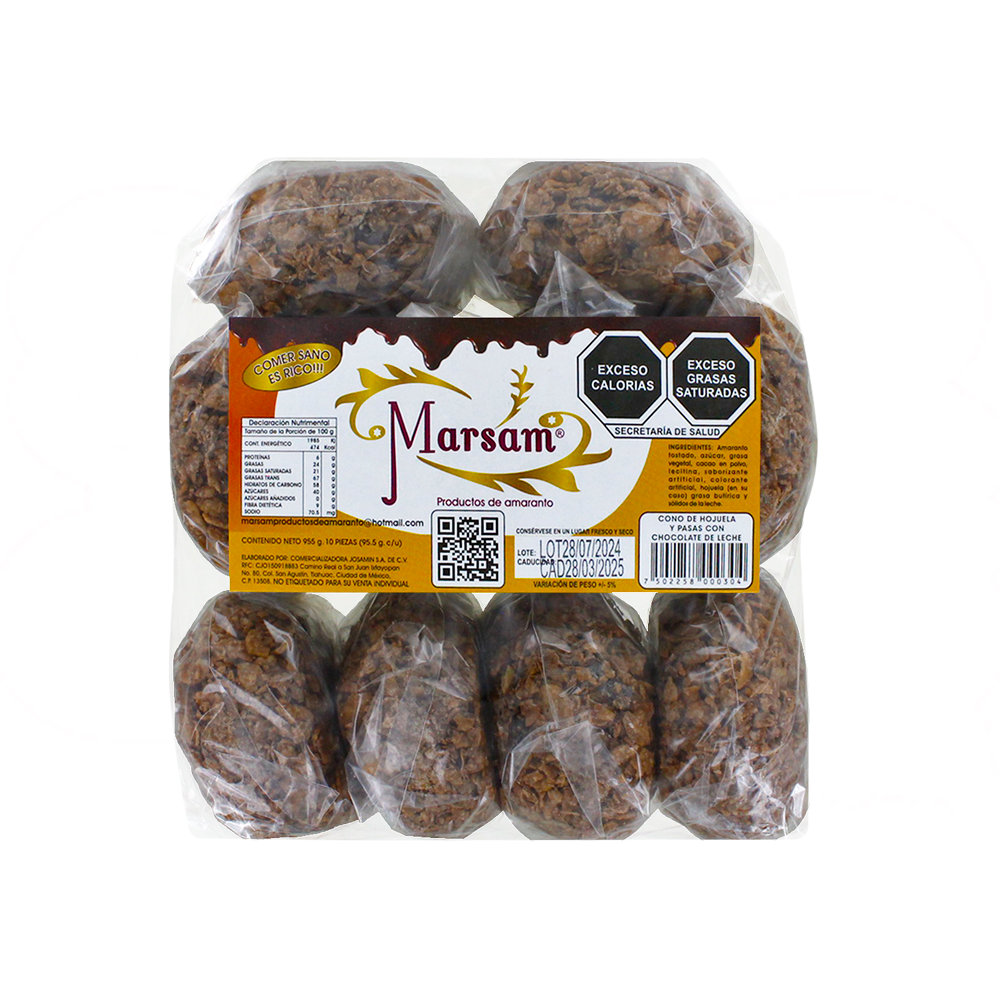 CONO HOJUELA CHOC 8/10