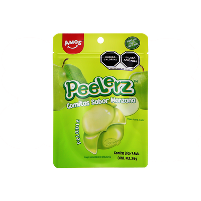 PEELERZ GOMITAS MANZANA  6/8 PZA