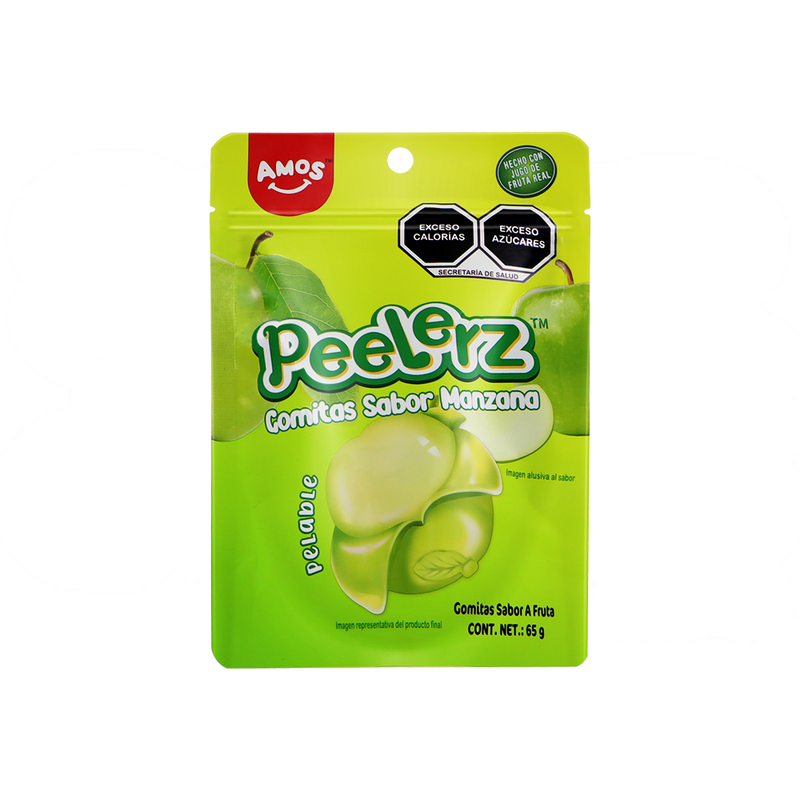 PEELERZ GOMITAS MANZANA  6/8 PZA