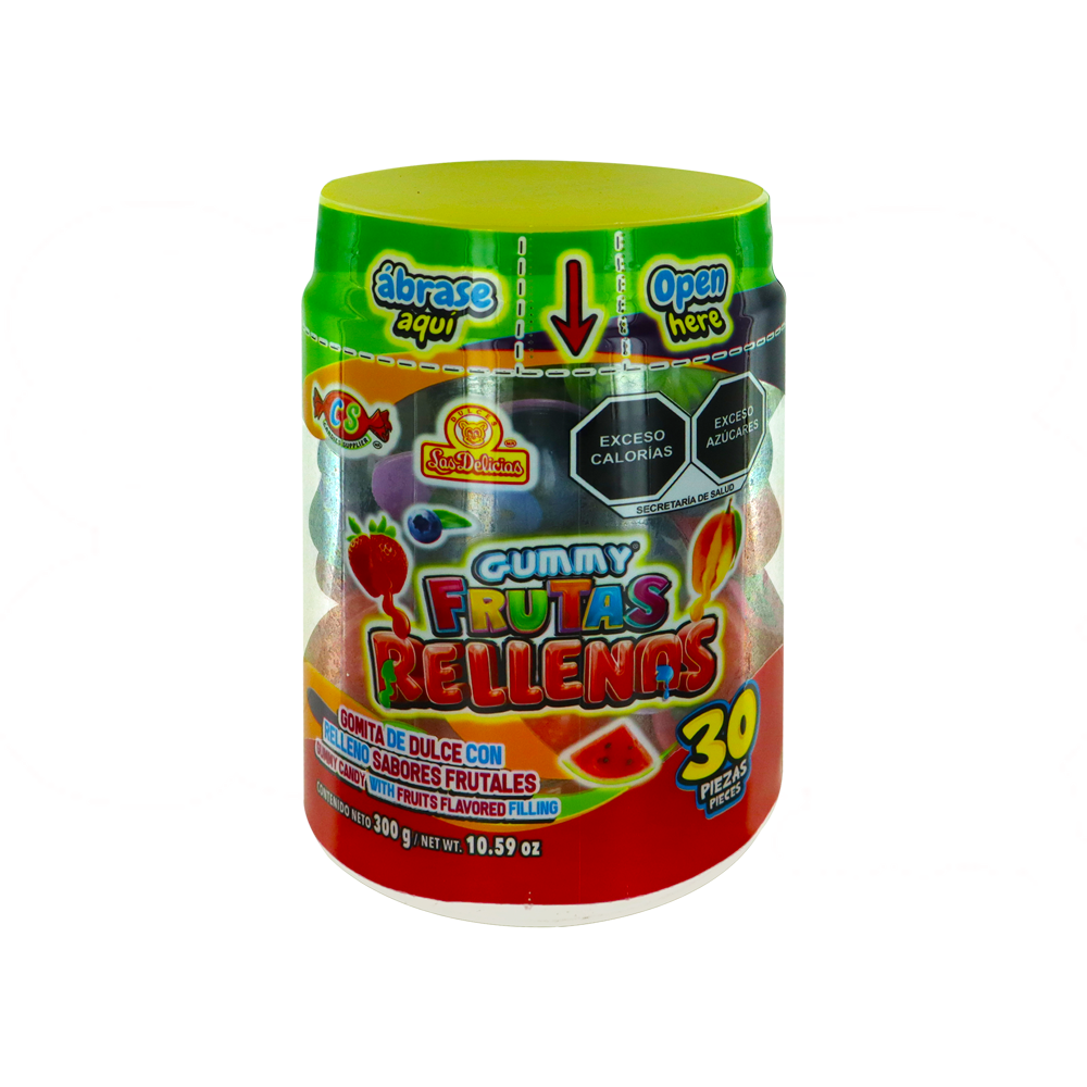 GUMMY FRUTAS RELLENAS 12/30PZA
