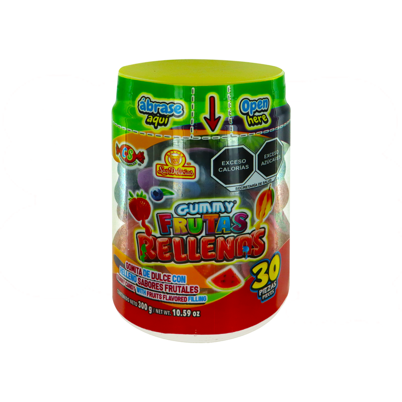 GUMMY FRUTAS RELLENAS 12/30PZA