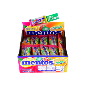 MENTOS BIPIEZA FRUTAS 10/40