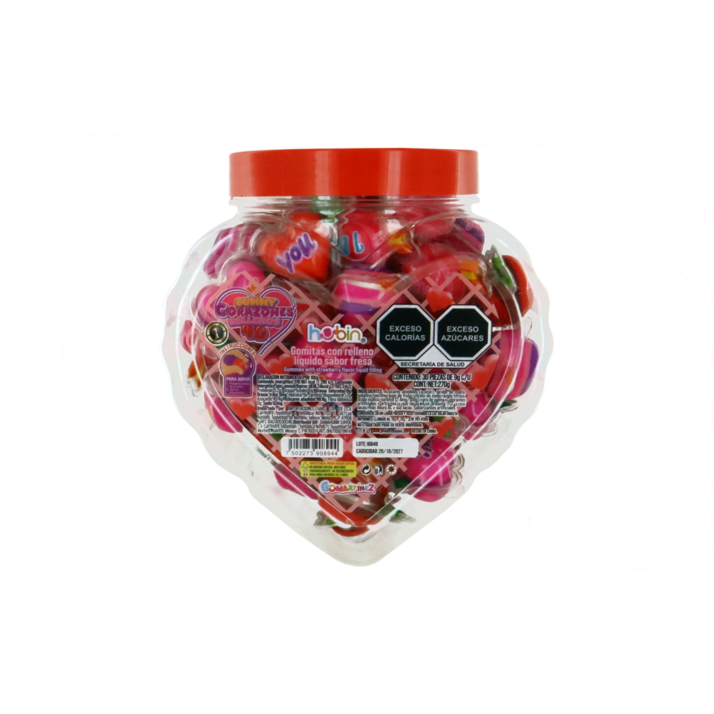 GUMMY CORAZON 4D RELLENO 12/30PZA