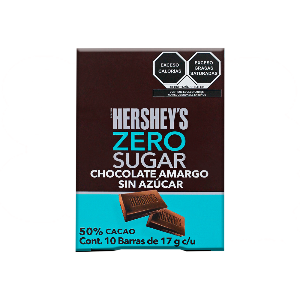 HERSHEY ZERO AZUCAR 17G 6/10