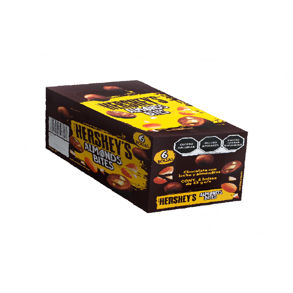 HERSHEY BITES ALMONDS 6/6 43G