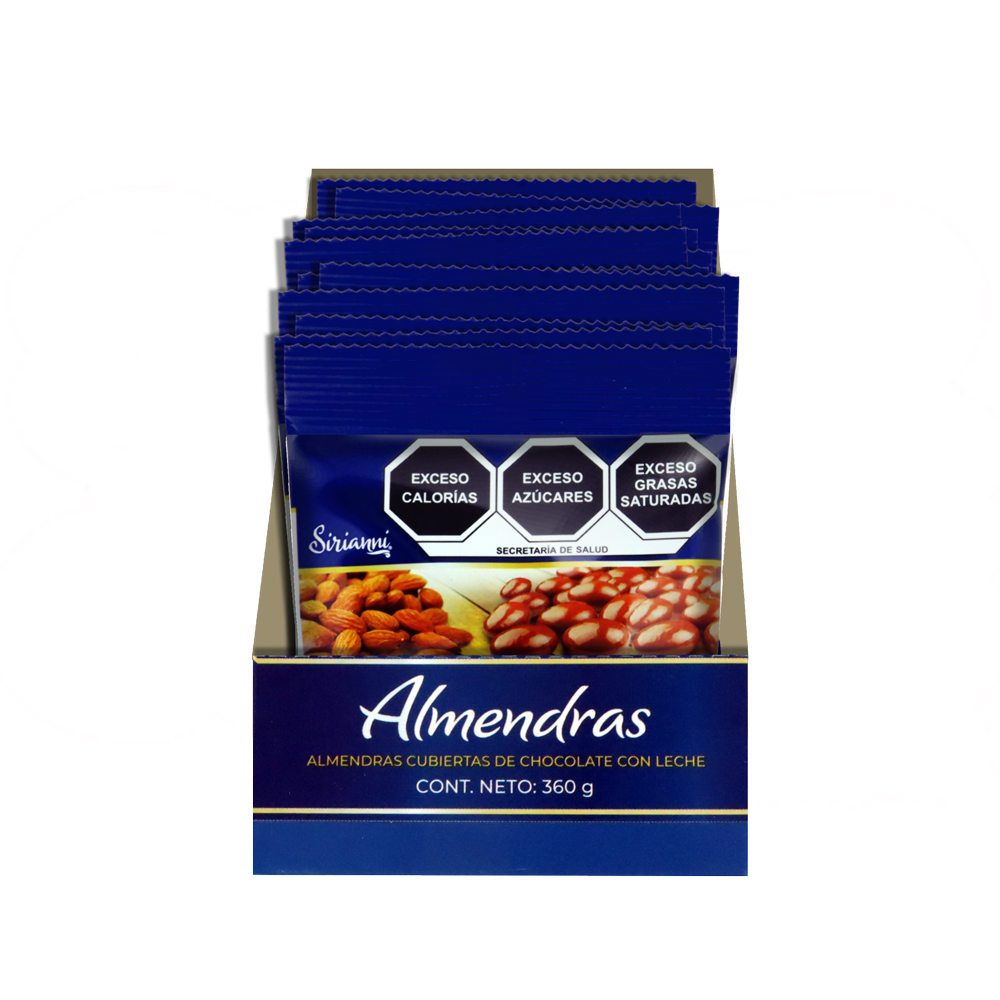 ALMENDRA C/CHOCOLATE 6/12/30 GRS
