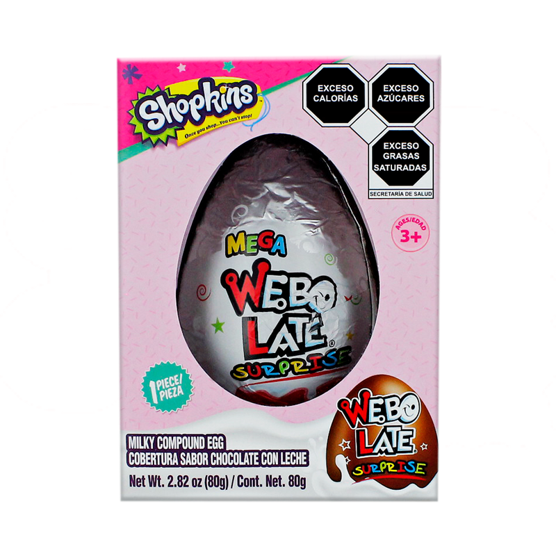 MEGA H CHOC SHOPKINS 12/80 GRS