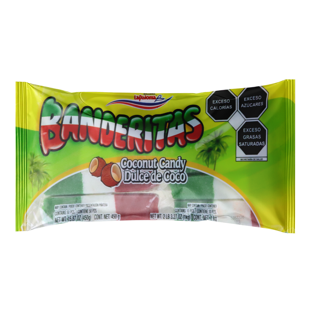 BANDERITAS DE COCO 100GRS 15/10PZA