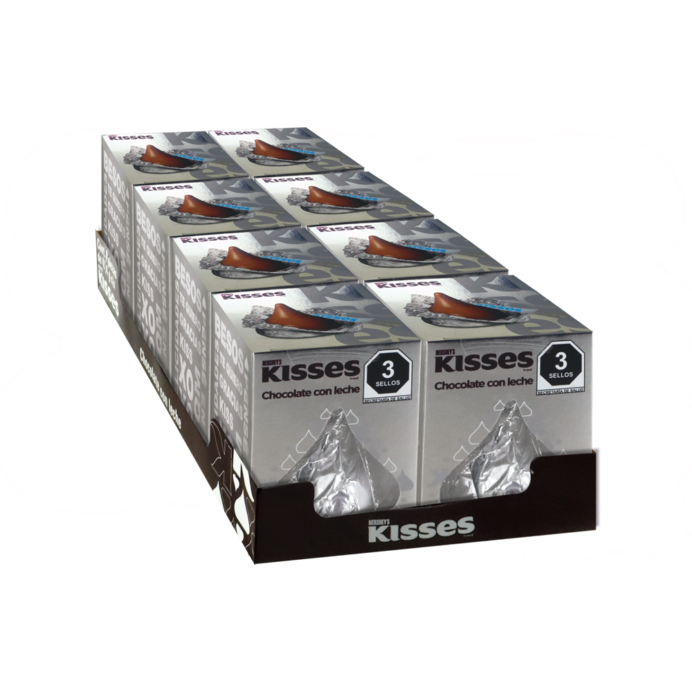 KISSES JR LECHE 4/8PZA